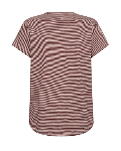Mos Mosh Tees Camp O - SS Stripe Tee Regular in Cowhide