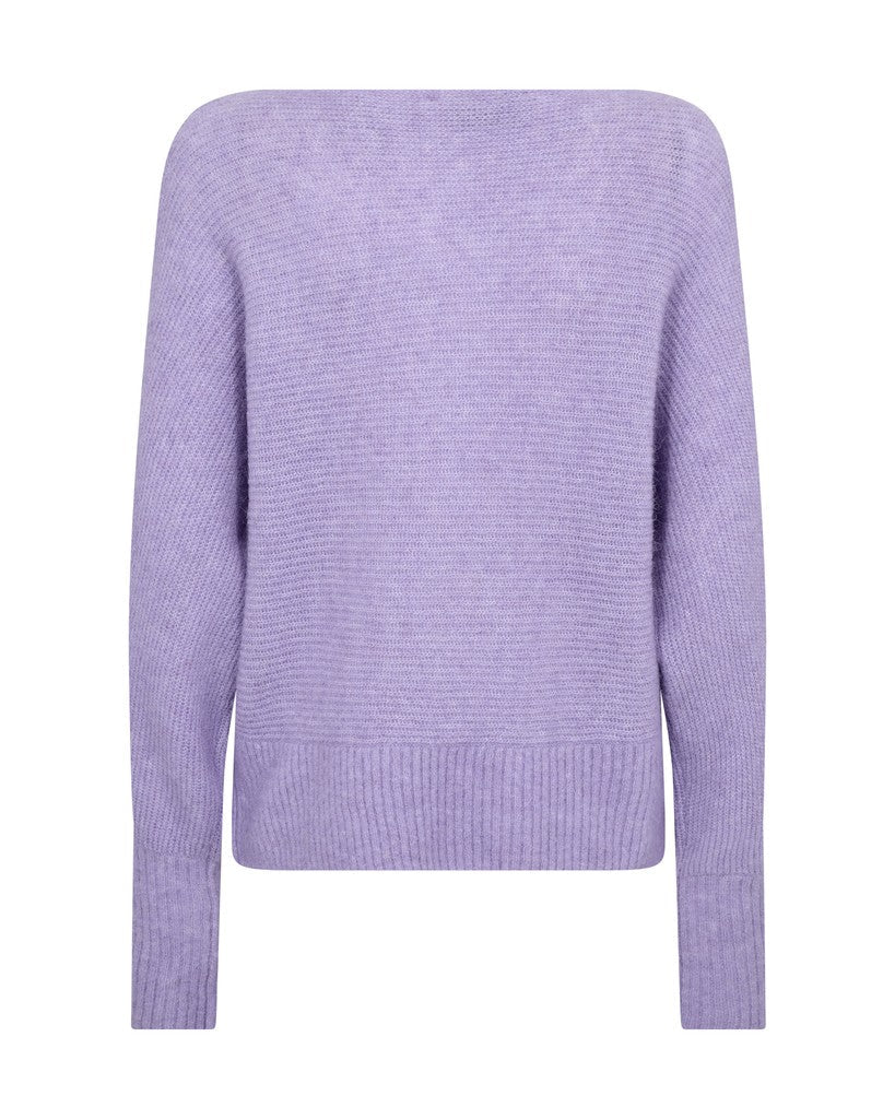 Mos Mosh Thora Boatneck Strickpullover in Tulpenviolett