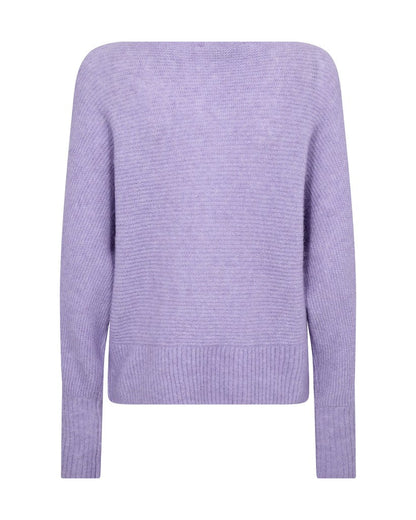 Mos Mosh Thora Boatneck Strickpullover in Tulpenviolett