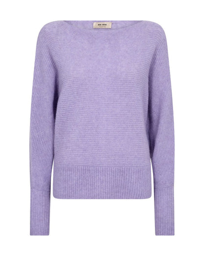 Mos Mosh Thora Boatneck Strickpullover in Tulpenviolett