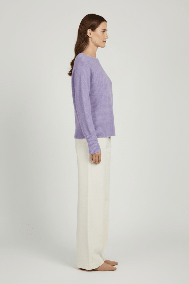 Mos Mosh Thora Boatneck Strickpullover in Tulpenviolett