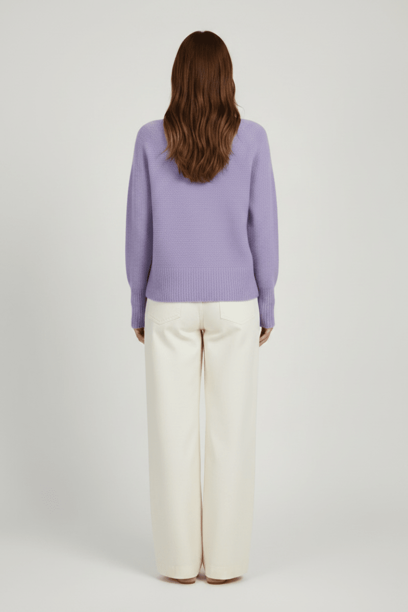 Mos Mosh Thora Boatneck Strickpullover in Tulpenviolett