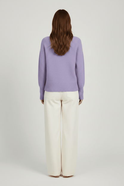Mos Mosh Thora Boatneck Strickpullover in Tulpenviolett