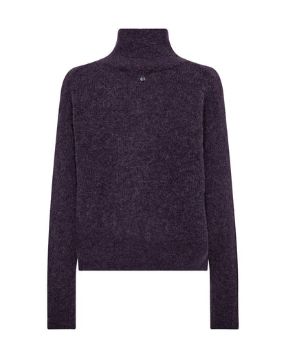 Mos Mosh Thora Strickjacke mit Reißverschluss in Traubenlila