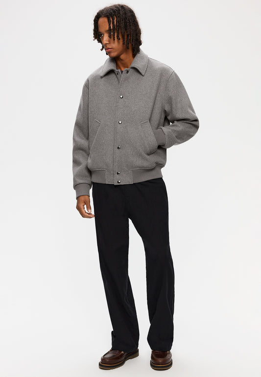 Elvine Narian Wolljacke Grau meliert