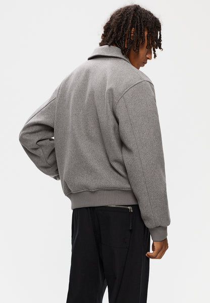 Elvine Narian Wolljacke Grau meliert