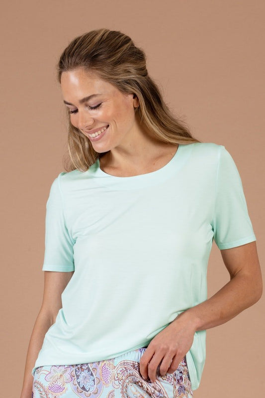 Nina von C Halbarm Shirt in der Farbe Lagune