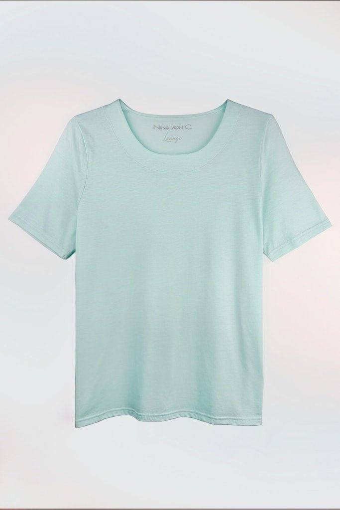Nina von C Halbarm Shirt in der Farbe Lagune