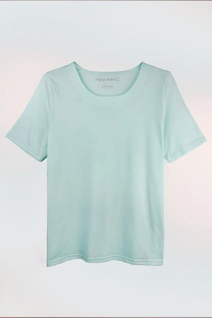 Nina von C Halbarm Shirt in der Farbe Lagune