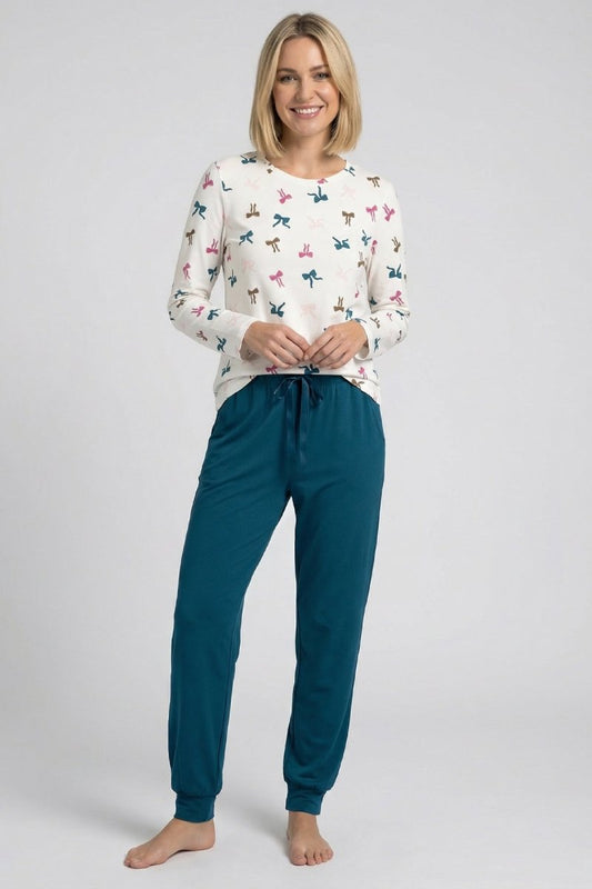 Nina von C. Jogging Pants Damen Océan – Homewear-Hose