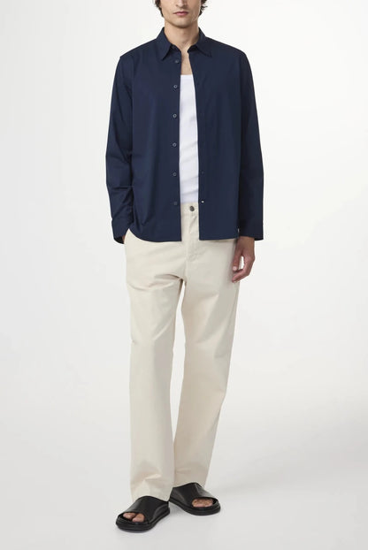 NN. 07 Bio Baumwoll Hemd Elian 5320 in der Farbe Navy Blue