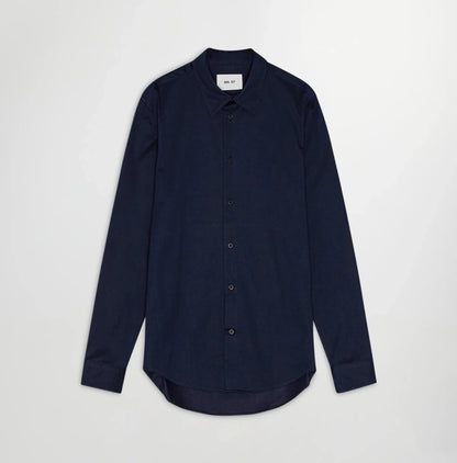 NN. 07 Bio Baumwoll Hemd Elian 5320 in der Farbe Navy Blue