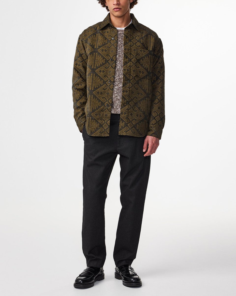 NN. 07 Hemd Adwin 5579 in den Farben Grau/Olive