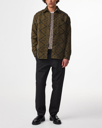 NN. 07 Hemd Adwin 5579 in den Farben Grau/Olive