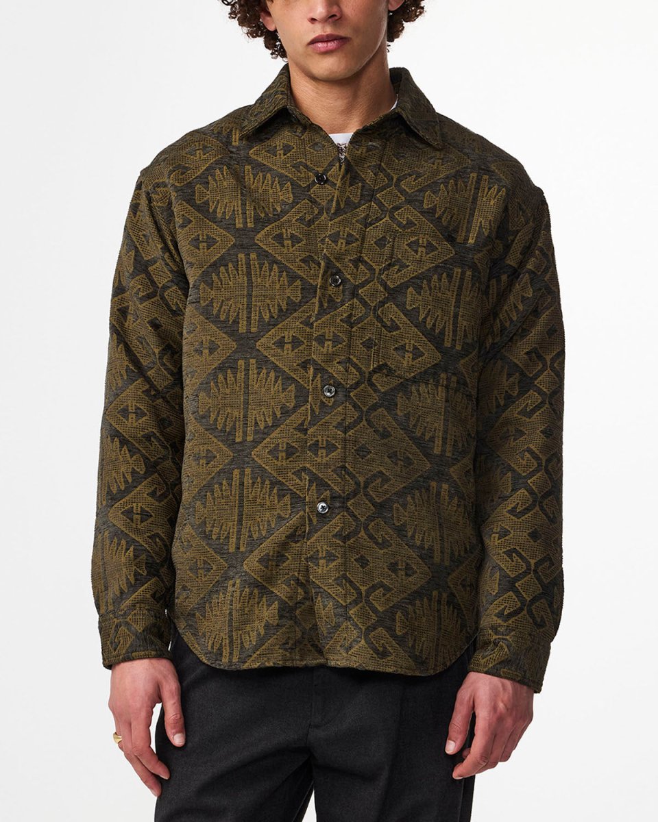 NN. 07 Hemd Adwin 5579 in den Farben Grau/Olive