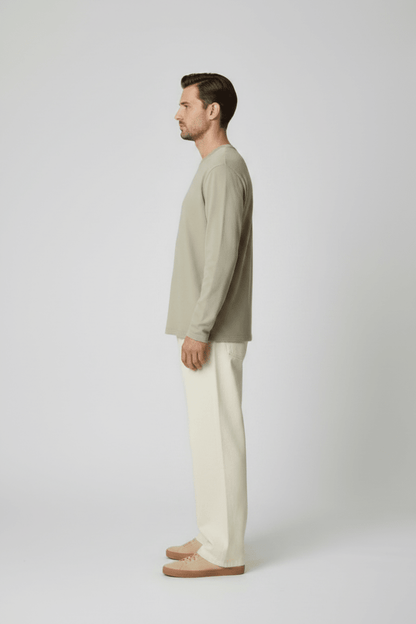 NN. 07 Longsleeve Clivein der Farbe Beige