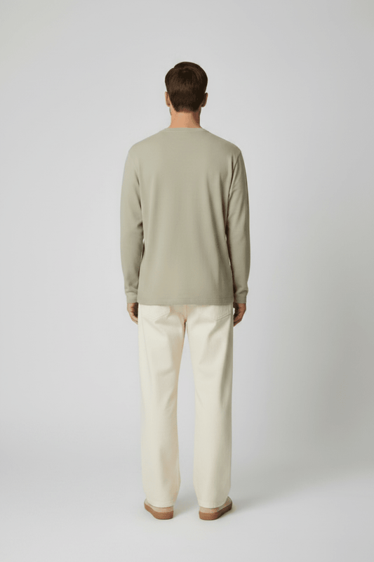 NN. 07 Longsleeve Clivein der Farbe Beige