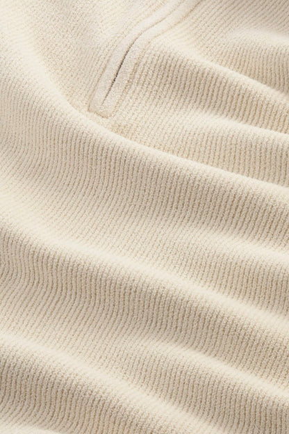 NN. 07 Pullover Danny Half Zip in der Farbe Elfenbein