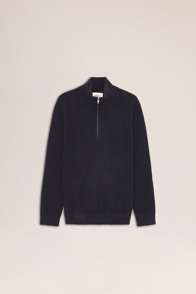 NN. 07 Pullover Danny Half Zip in der Farbe Marineblau