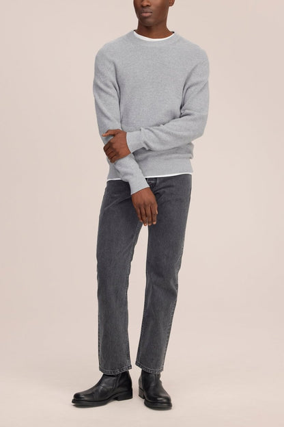 NN. 07 Pullover Hope Rib Crew in der Farbe Grau Meliert