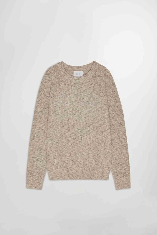 NN. 07 Pullover Jacobo Boucle in der Farbe White Pepper