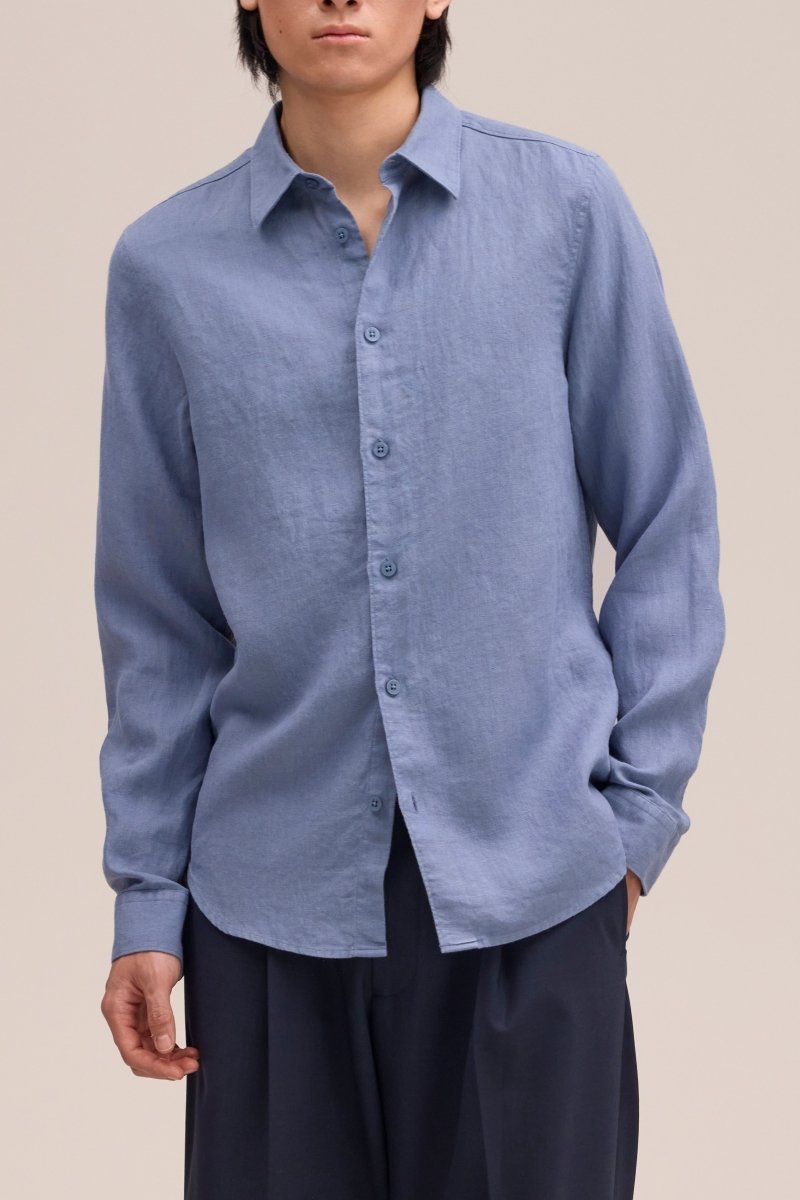 NN07 Enzo Shirt 5708 in der Farbe Stone Blue Regular