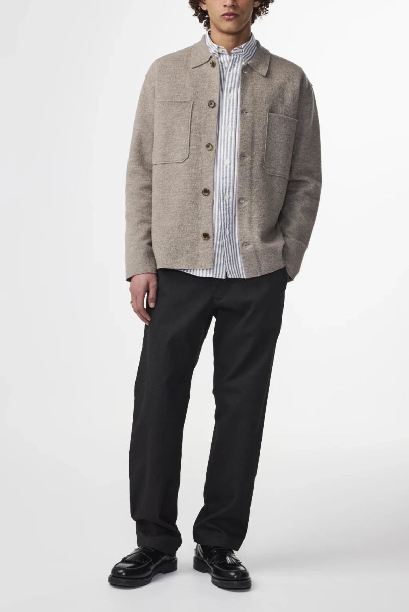 NN07 Hemdjacke Jonas in der Farbe Khaki Beige
