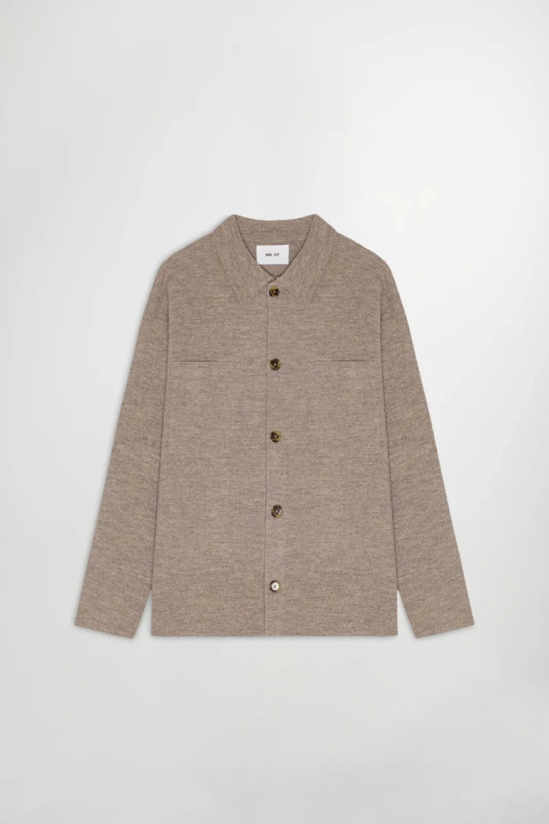 NN07 Hemdjacke Jonas in der Farbe Khaki Beige