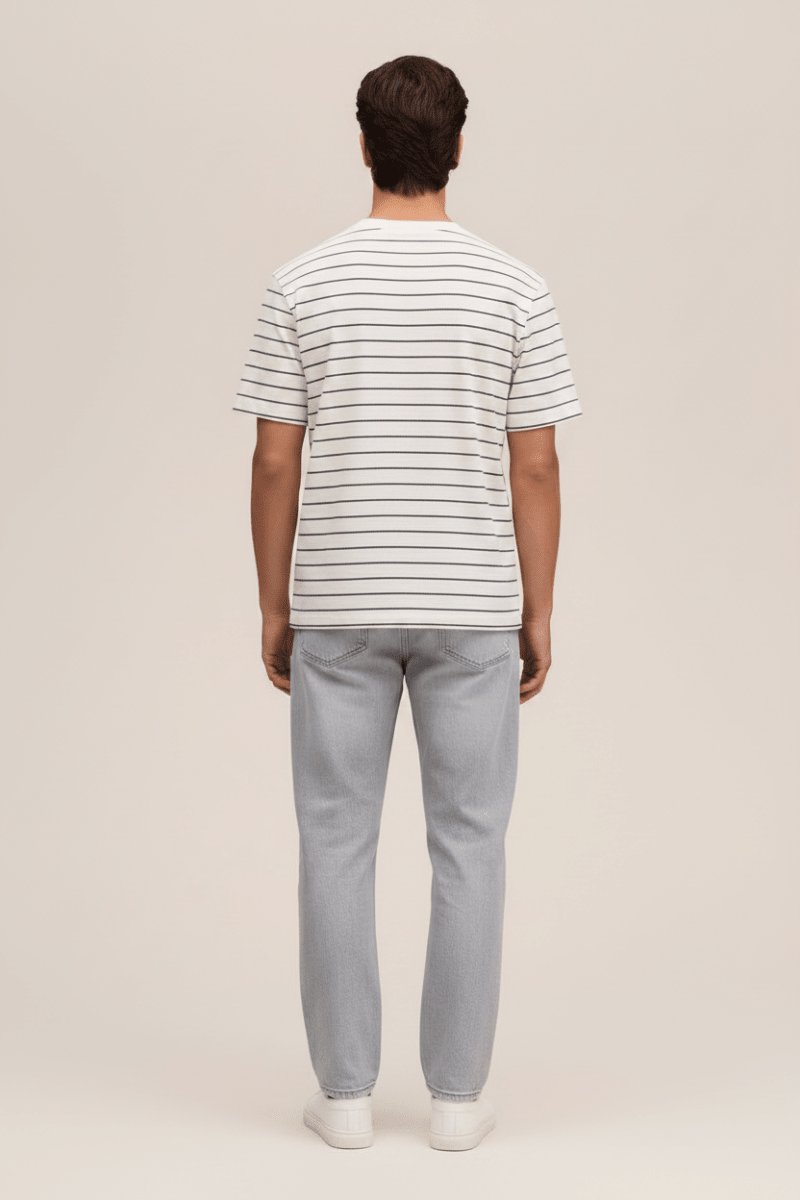 NN07 Pedro SS 30034 mit Streifen in Navy Blue