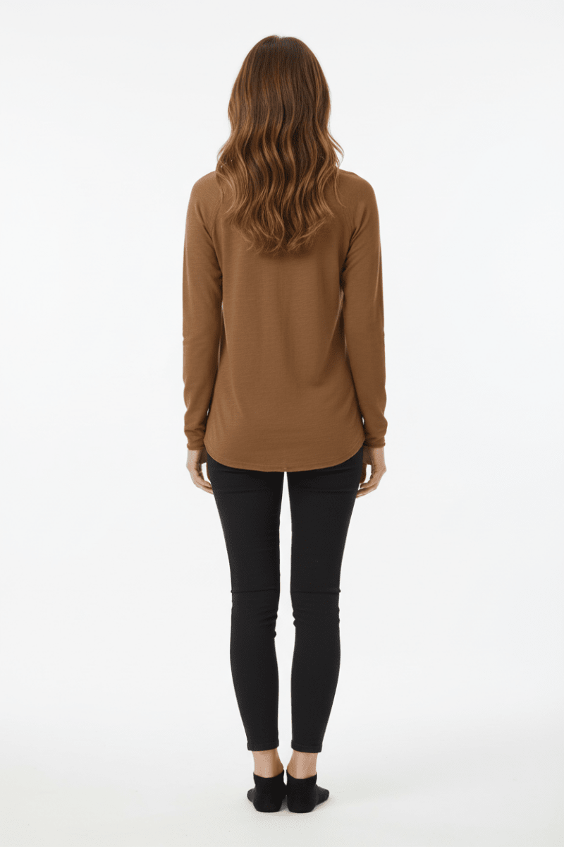 Organic Heavy Jersey Longsleeve in der Farbe Cinnamon