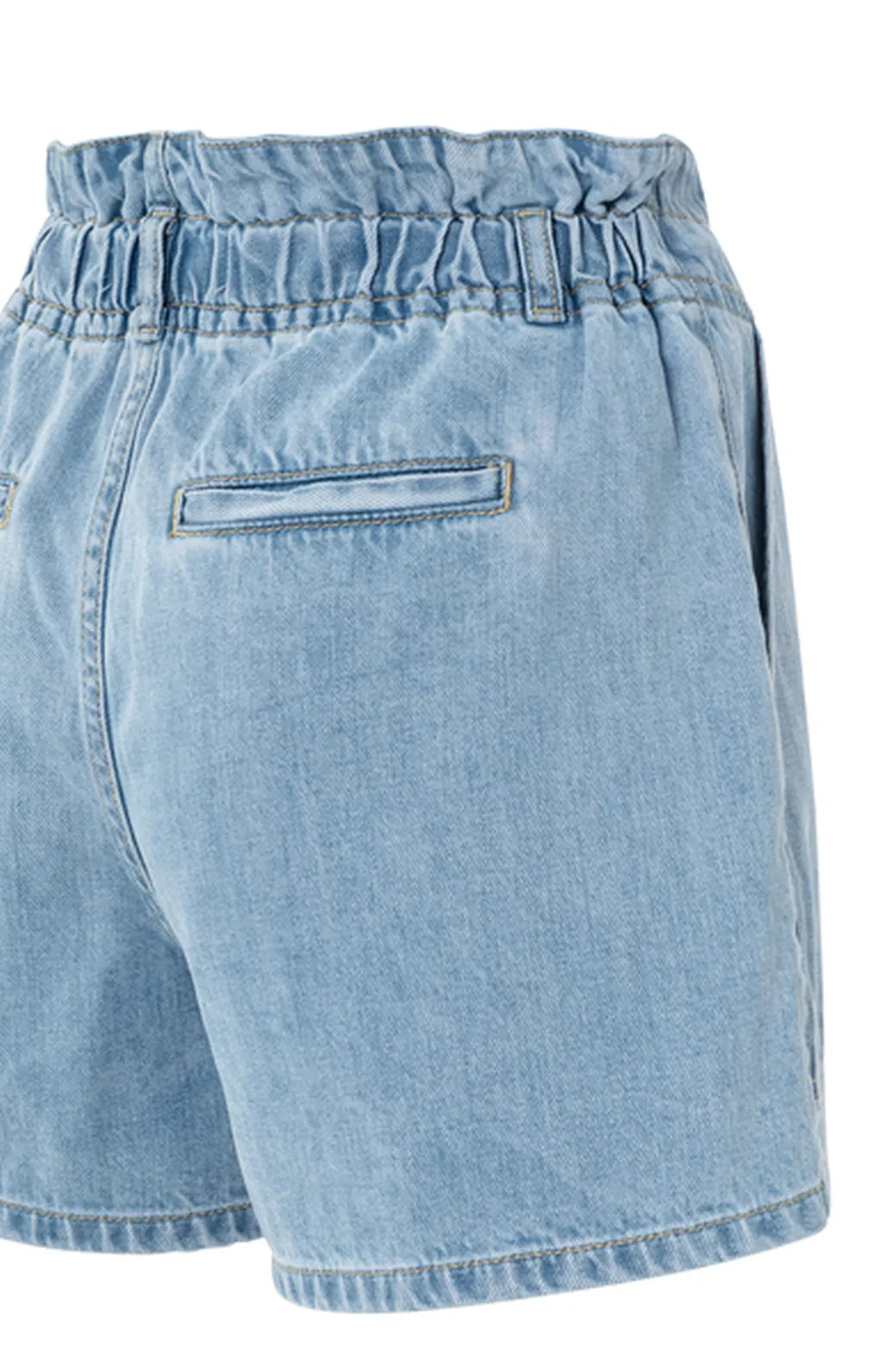 Yaya Jeans-Shorts mit Kordelzug Blue Denim