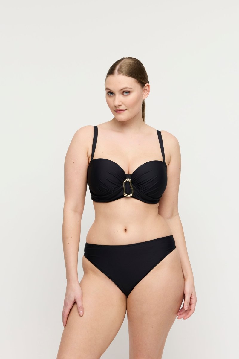 Primadonna Swim Uvita Unterlegter Bikini trägerlos Damen Schwarz