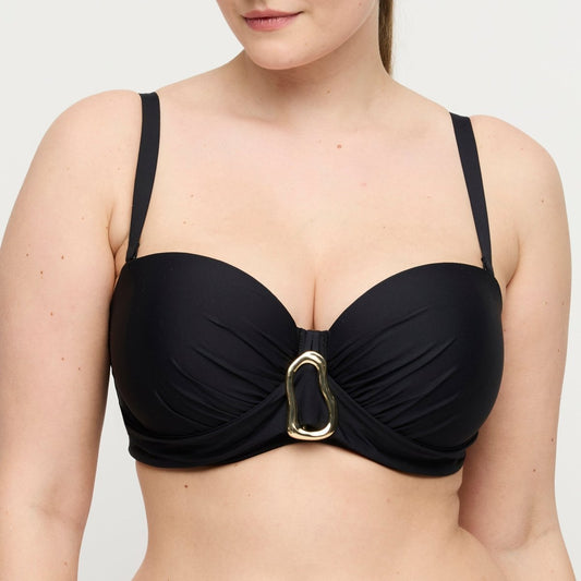Primadonna Swim Uvita Unterlegter Bikini trägerlos Damen Schwarz