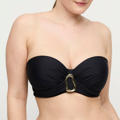 Primadonna Swim Uvita Unterlegter Bikini trägerlos Damen Schwarz