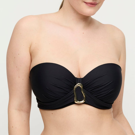 Primadonna Swim Uvita Unterlegter Bikini trägerlos Damen Schwarz