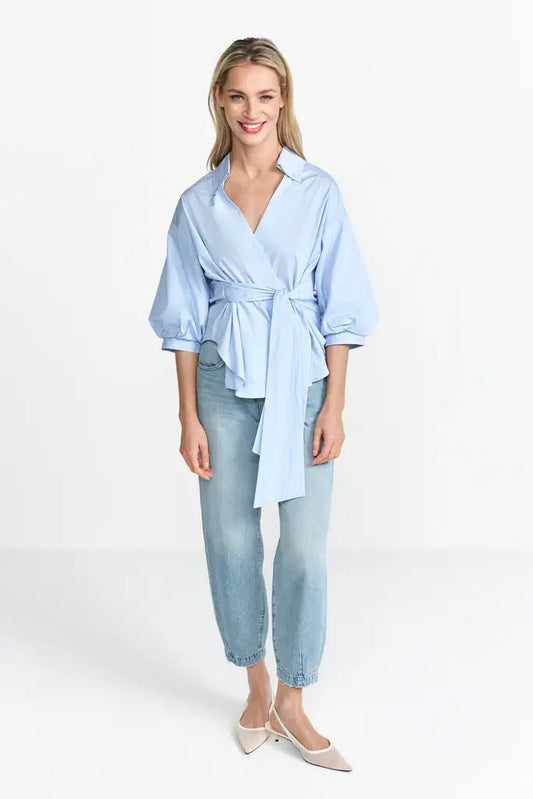 Rich and Royal Bluse Skyway Blue