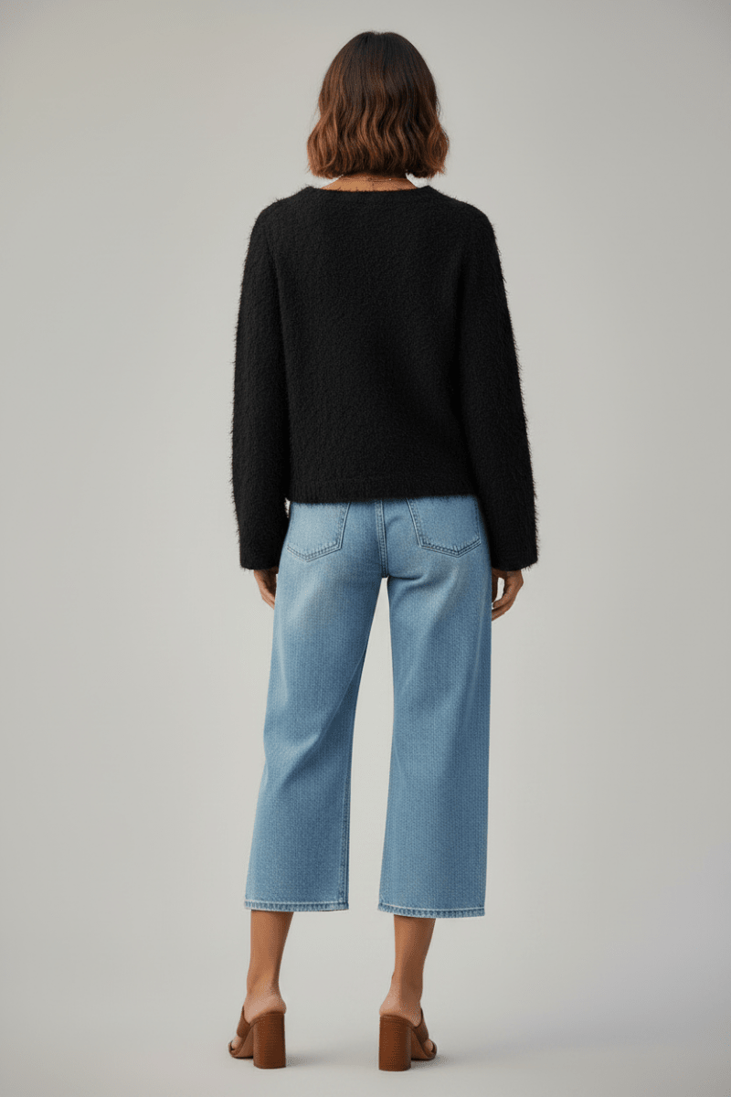 Rich and Royal Fringe Blouse in der Farbe Black