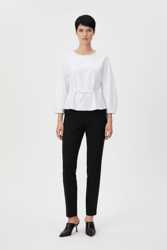 RICHROYAL Balloon Cotton Blouse in der Farbe Weiss