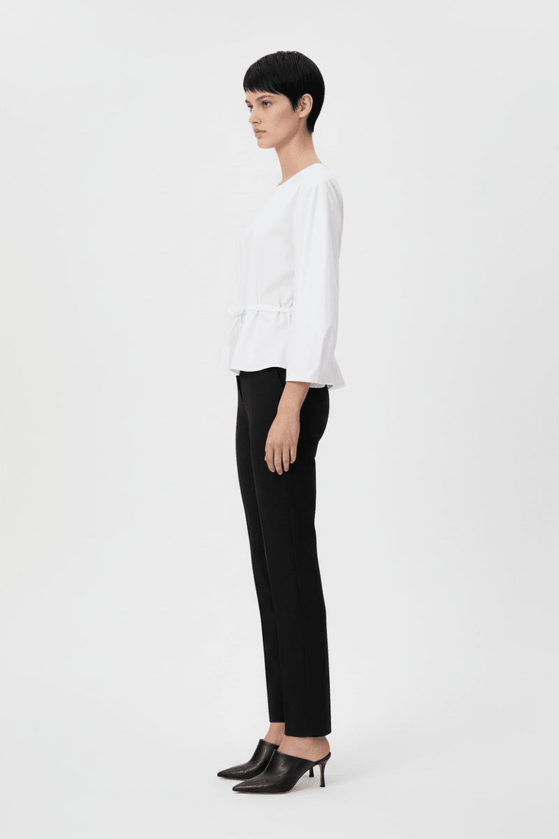 Rich Royal Balloon Cotton Blouse in der Farbe Weiss