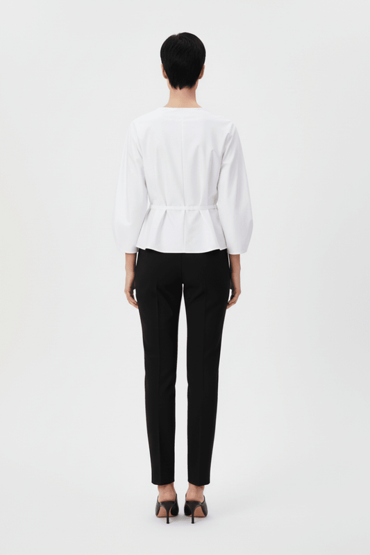 RICHROYAL Balloon Cotton Blouse in der Farbe Weiss