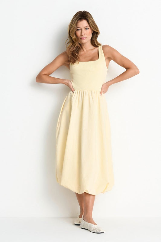 Rich & Royal Balloon Dress in der Farbe soft butter