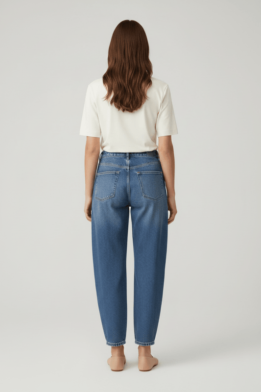 Rich & Royal Barrel Jeans Retro Blue aus Bio-Baumwolle