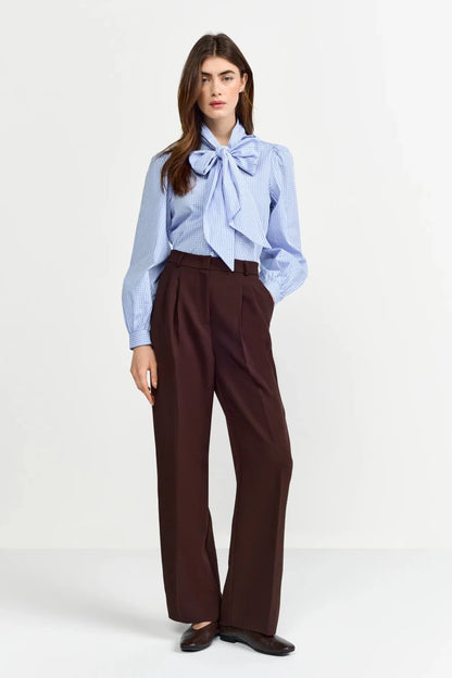 Rich & Royal Bluse mit Schleife in der Farbe Skyway Blue