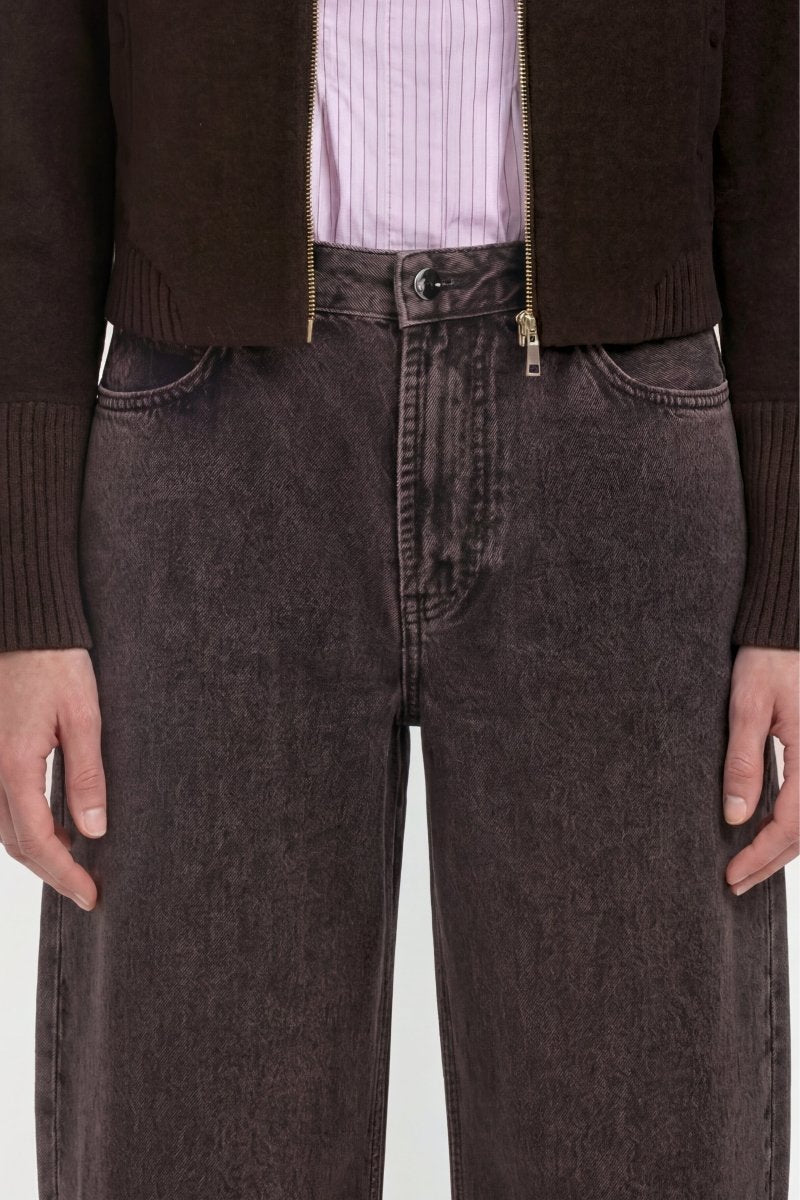 Rich & Royal Brown Long Barrel Jeans chocolate torte