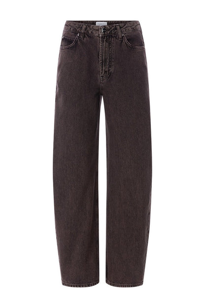 Rich & Royal Brown Long Barrel Jeans chocolate torte
