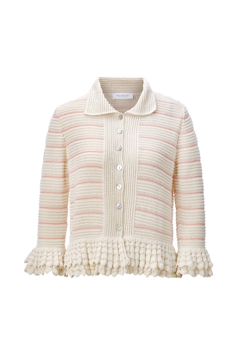 Rich & Royal Cardi with Crochet Details