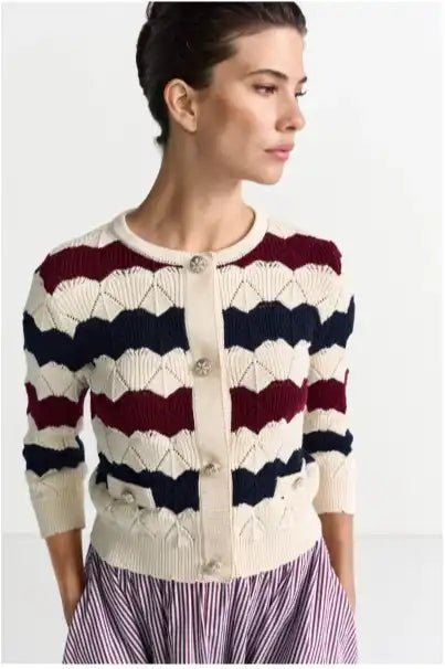 Rich & Royal Cardigan in der Farbe Ruby Glow