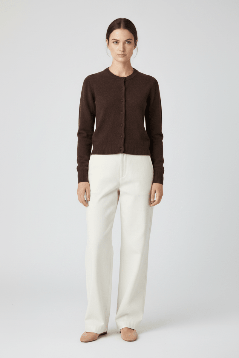 Rich & Royal Cashmere Cardigan Schokobraun