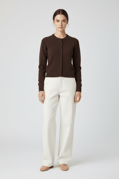 Rich & Royal Cashmere Cardigan Schokobraun