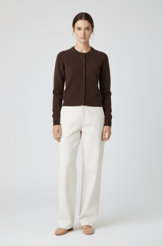 Rich & Royal Cashmere Cardigan Schokobraun